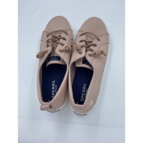 Crest Shoes - Women's Sperry Crest Vibe Leather Sneakers Blush Sz 11